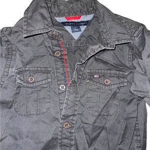 Tommy Hilfiger Toddler Boy Long Sleeve Button Down Winter Shirt Size 3T